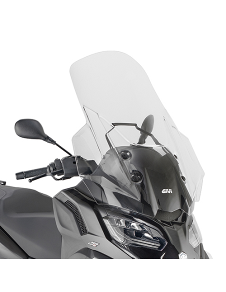 Bulle haute Givi D5619ST Piaggio MP3 Hpe 400-400 SPORT-530 Exclusive 2022-2026 - Incolore