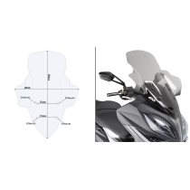 Bulle Givi D6104ST Kymco Xciting 400i 2013-2024 - Incolore