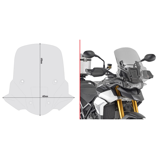 Bulle Givi D6415S Triumph 900 Tiger 2020-2023 - Fumé