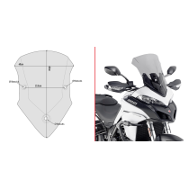 Bulle Givi D7406S Ducati 950 Multistrada 2017 - 2018 1200 Multistrada 2015 - 2017 - Fumé