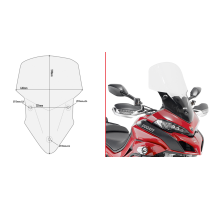 Bulle Givi D7406ST Ducati 950 Multistrada 1200 Multistrada 1200 2015-2021 - Incolore