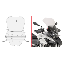 Bulle Givi D8703ST Benelli TRK 502 TRK 502 X 2018-2026 - Incolore