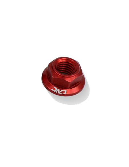 Ecrou de couronne en aluminium rouge CNC RACING - M8 x 1,25