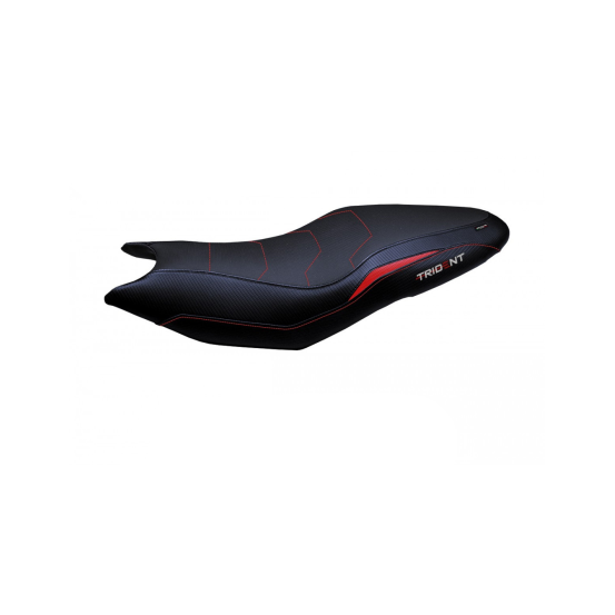 Housse de selle modèle Confort rouge TAPPEZZERIA - Avec logo brodé - TRIUMPH TRIDENT 660 2021-22
