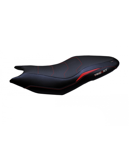 Housse de selle modèle Confort rouge TAPPEZZERIA - Avec logo brodé - TRIUMPH TRIDENT 660 2021-22