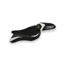 Housse de selle blanche TAPPEZZERIA - Avec logo brodé - TRIUMPH STREET TRIPLE 2017-22