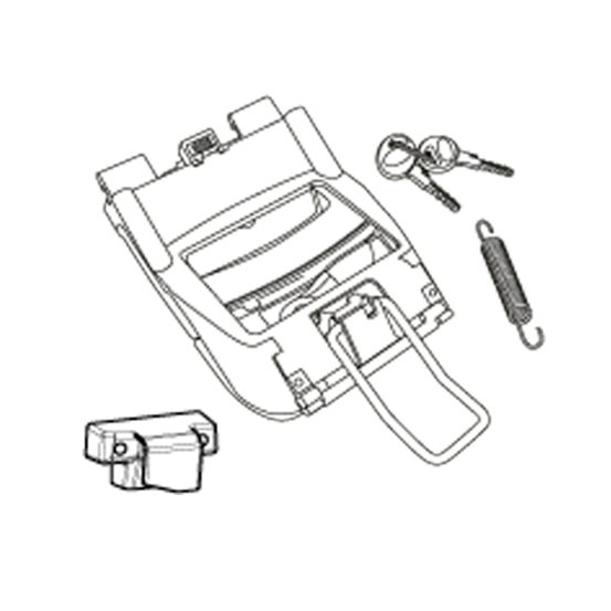 Serrure complète de Top Case SHAD SH44