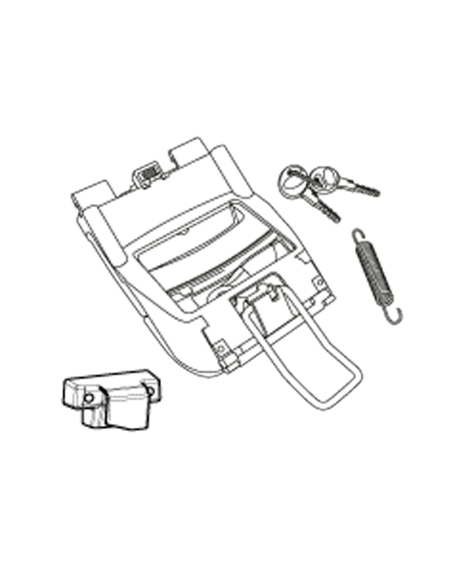 Serrure complète de Top Case SHAD SH44