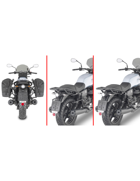 Supports sacoches cavalières Givi TR8206 Moto Guzzi V7 850 Stone Special 2021-2026