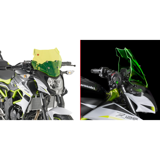 Bulle Givi KAWASAKI Z 125 2019 - 2021 - Vert fluo