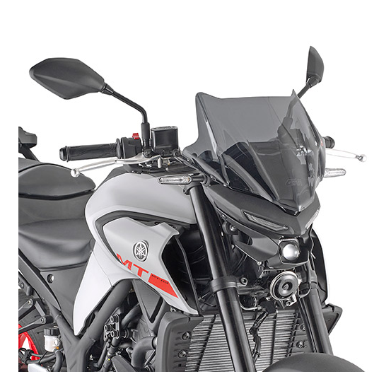 Bulle Givi 4128S Kawasaki Z 650 - Yamaha MT-03 321 - Kawasaki Z 650 2020-2026 - Fumé