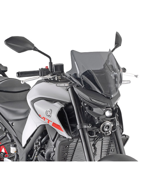 Bulle Givi 4128S Kawasaki Z 650 - Yamaha MT-03 321 - Kawasaki Z 650 2020-2026 - Fumé