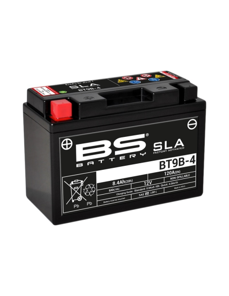 Batterie moto 12v BS YT9-4 SLA activée usine