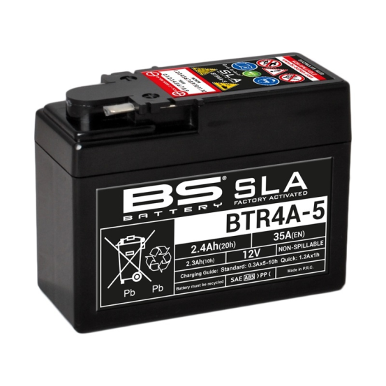 Batterie moto 12v BS BTR4A-5 SLA activée usine