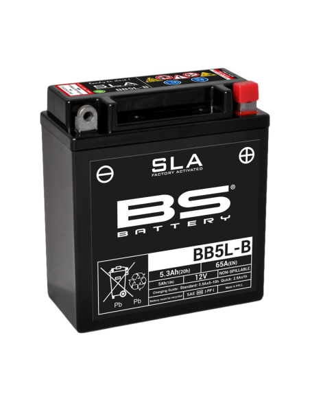 Batterie moto 12v BS YB5L-B SLA activée Usine
