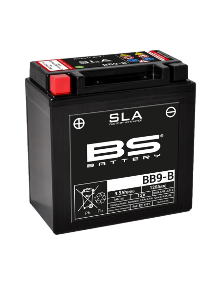 Batterie moto 12v BS BB9-B SLA activée usine