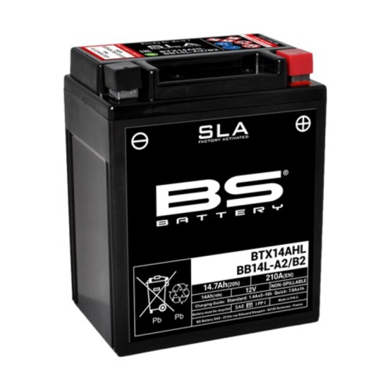 Batterie moto 12v BS BTX14AHL / BB14L-A2/B2 SLA activée usine