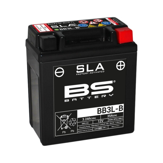 Batterie moto 12v BS YB3L-B SLA activée Usine