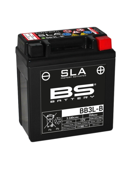 Batterie moto 12v BS YB3L-B SLA activée Usine