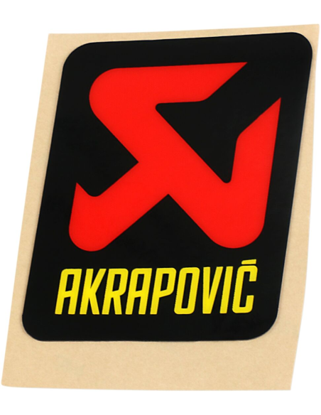 Autocollant de silencieux AKRAPOVIC noir rouge jaune 30X11mm