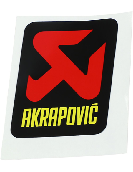 Autocollant de silencieux AKRAPOVIC noir rouge jaune 60 X 57