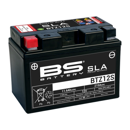 Batterie moto 12v BS YTZ12S SLA activée usine