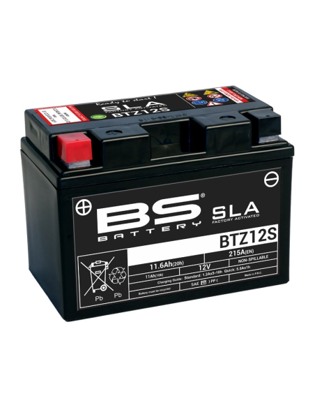 Batterie moto 12v BS YTZ12S SLA activée usine