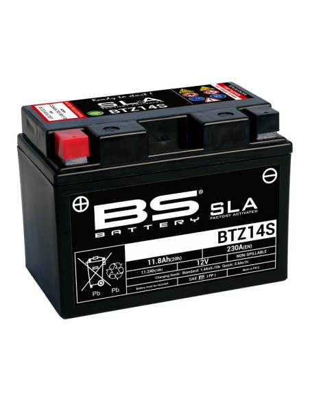 Batterie moto 12v BS YTZ14-S SLA activée usine
