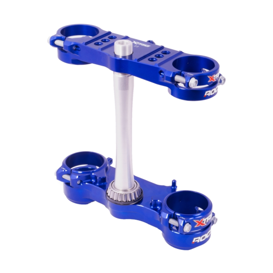Té de fourche bleu ROCS XTRIG Kawasaki 250 KXF 2013-2019 450 KXF 2013-2018 OFFSET 23