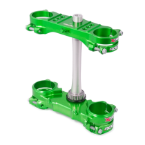 Té de fourche vert ROCS XTRIG Kawasaki 250 KXF 2013-2019 450 KXF 2013-2018 OFFSET 23