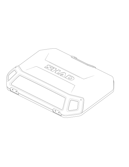Couvercle de valises latérales SHAD Terra TR36 / TR47 Aluminium Noir