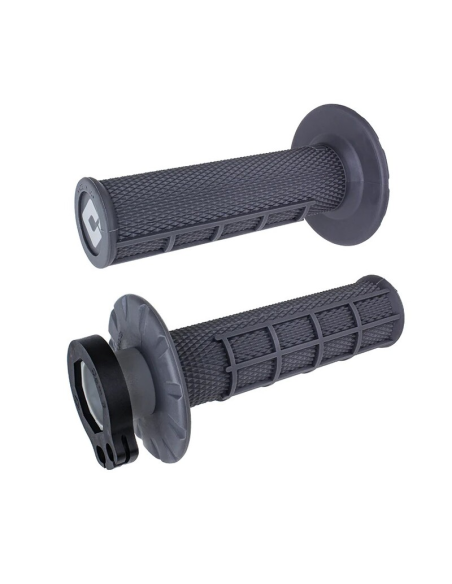 Poignées moto ODI MX V2 Lock-on Half Waffle 2T/4T - Gris