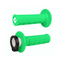 Poignées moto ODI MX V2 Lock-on Half Waffle 2T/4T - Vert Fluo