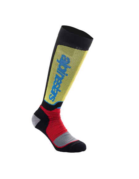 Chaussettes cross Alpinestars MX Plus - Noir Rouge Bleu