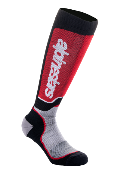 Chaussettes cross Alpinestars MX Plus - Noir Gris Rouge