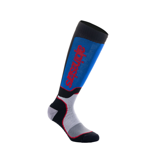 Chaussettes cross Alpinestars MX Plus - Noir Blanc Royal Bleu