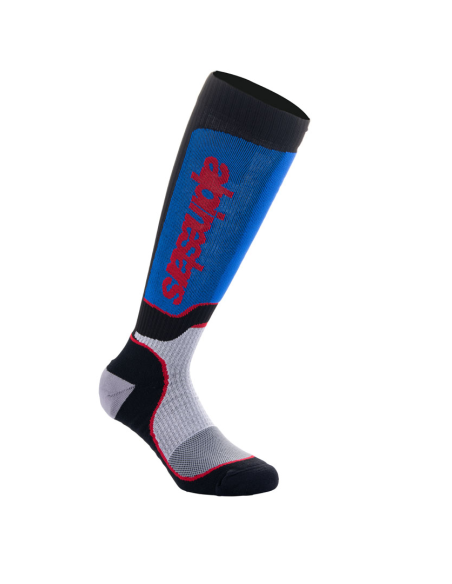 Chaussettes cross Alpinestars MX Plus - Noir Blanc Royal Bleu