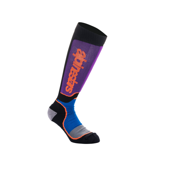 Chaussettes cross Alpinestars MX Plus - Noir Royal Bleu Violet