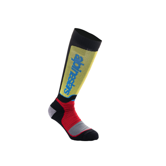Chaussettes enfant cross Alpinestars MX Plus - Noir Rouge Bleu