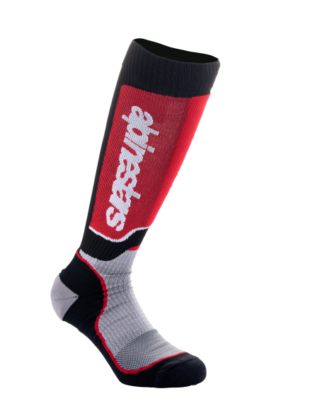 Chaussettes enfant cross Alpinestars MX Plus - Noir Gris Rouge