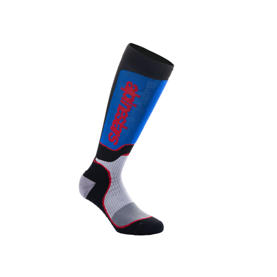Chaussettes enfant cross Alpinestars MX Plus - Noir Blanc Bleu