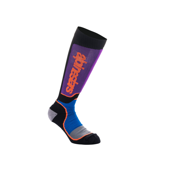 Chaussettes enfant cross Alpinestars MX Plus - Noir Bleu Violet