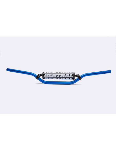 Guidon RENTHAL CLASSIC Ø 22.2 mm cross/enduro moyen T5 Bleu