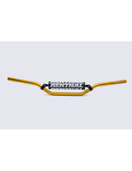 Guidon RENTHAL CLASSIC Ø 22.2 mm cross/enduro moyen T5 Or