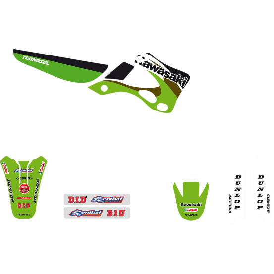 Kit déco Tecnosel Origine Kawasaki Kx 125/250 1999-02