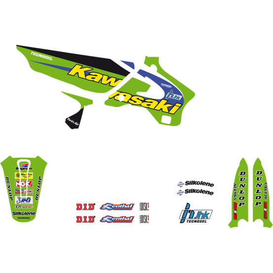 Kit déco Tecnosel Replica Kawasaki Kx 125/250 1994-98 Team 1998