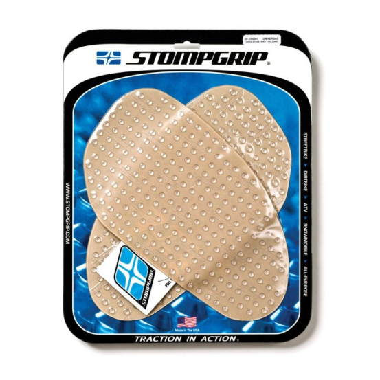 Grip adhésif de réservoir universel transparent STOMPGRIP - Large