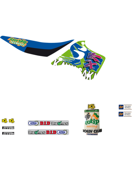 Kit déco Tecnosel Replica Kawasaki Kx 125/250 1992-93