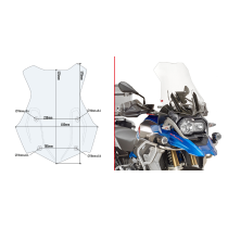 Bulle Givi 5124DT BMW R 1200 GS 2013-2024 - Incolore