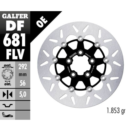 Disque de frein flottant GALFER - HARLEY DAVIDSON